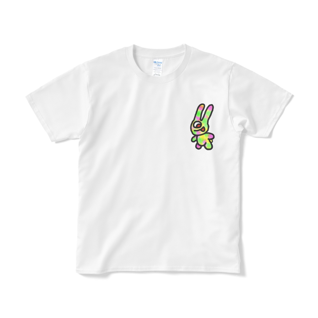 ワンポイントTシャツ「サイケうさぎ」