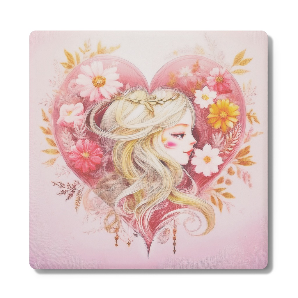 コースター「Pink Heart」