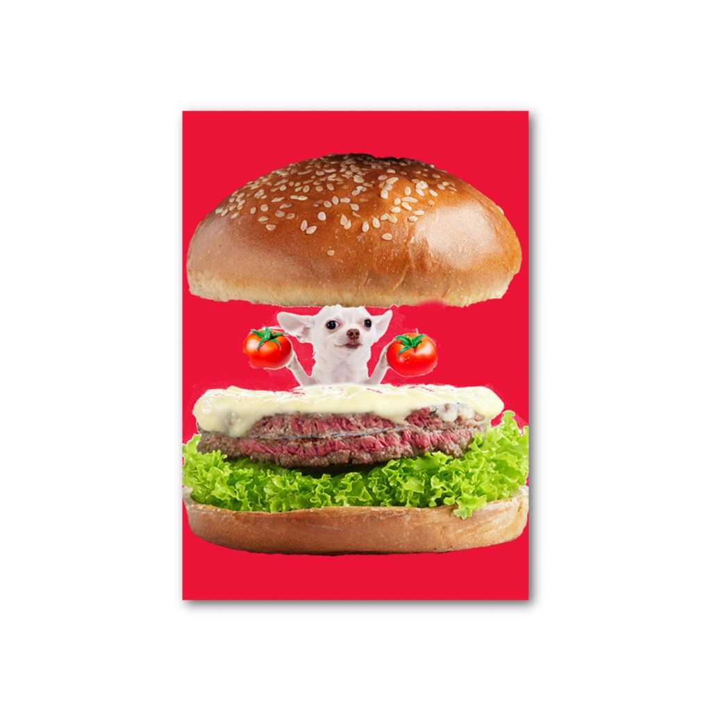 チワワバーガー　フォト風カード