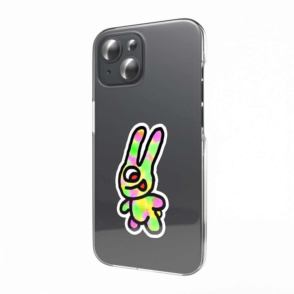 スマホステッカー「サイケうさぎ」