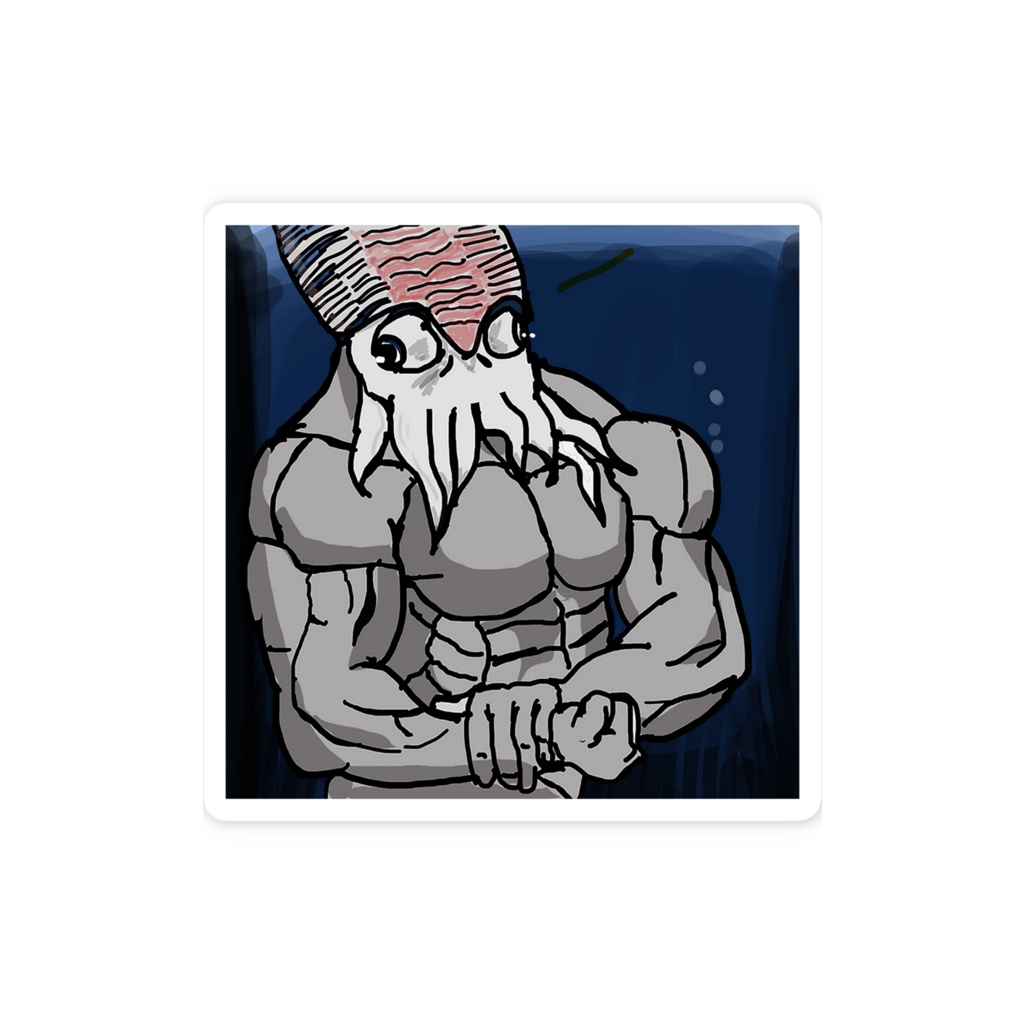 スマホステッカー「深海の黒光り」