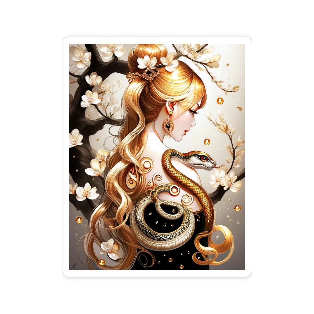 スマホステッカー「Gold Snake」