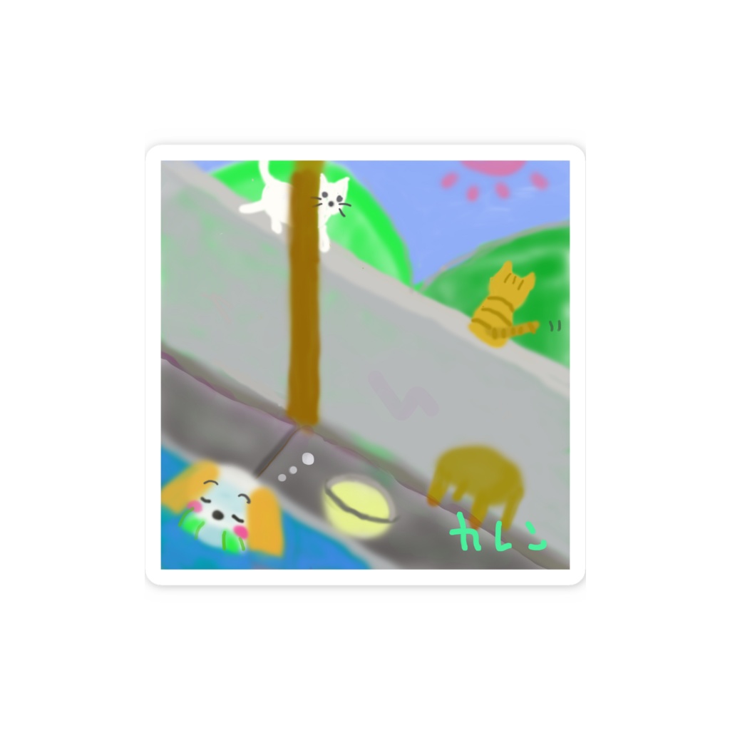 スマホステッカー「リラックスしてる犬」