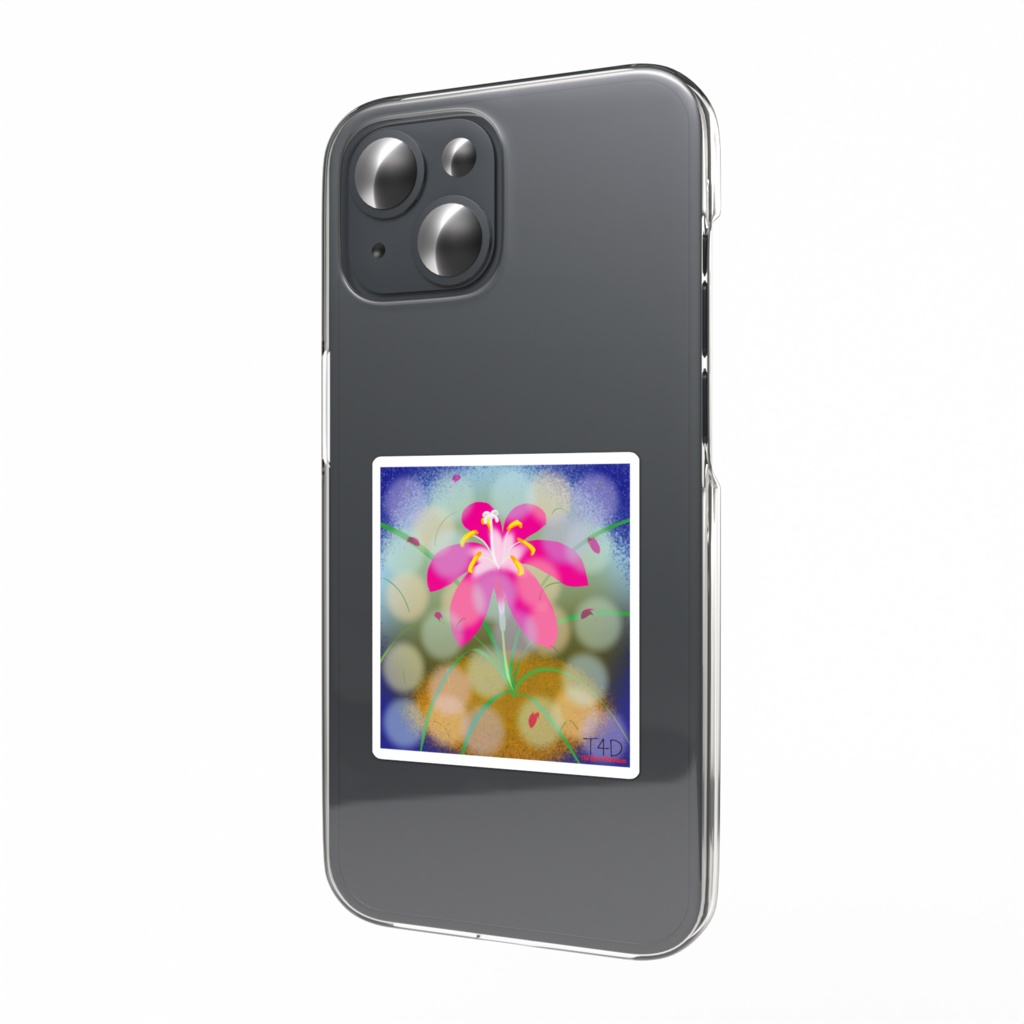 スマホステッカー「花一輪」