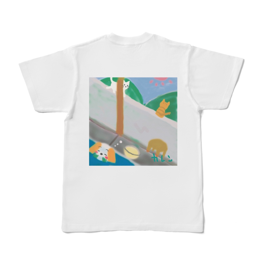 Tシャツ「リラックスしてる犬」(背面)