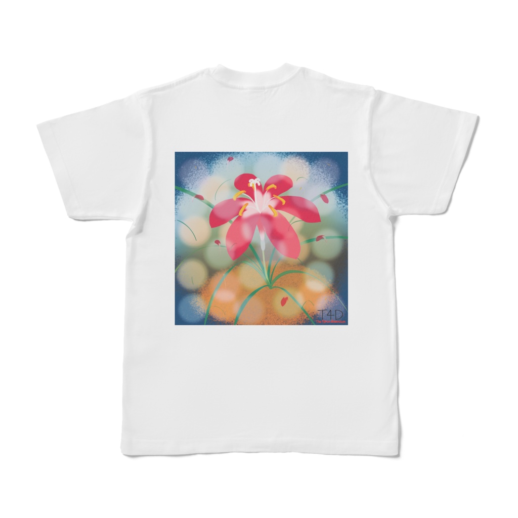 Tシャツ「花一輪」（背面）