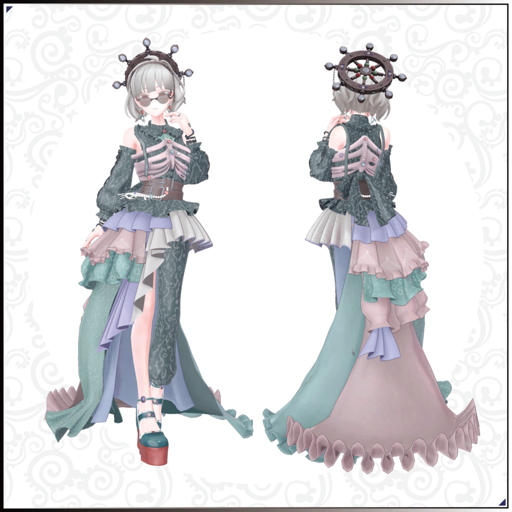 【3Dモデル】瑚紅姫(ここひめ)-Cocohime- <VRC対応>