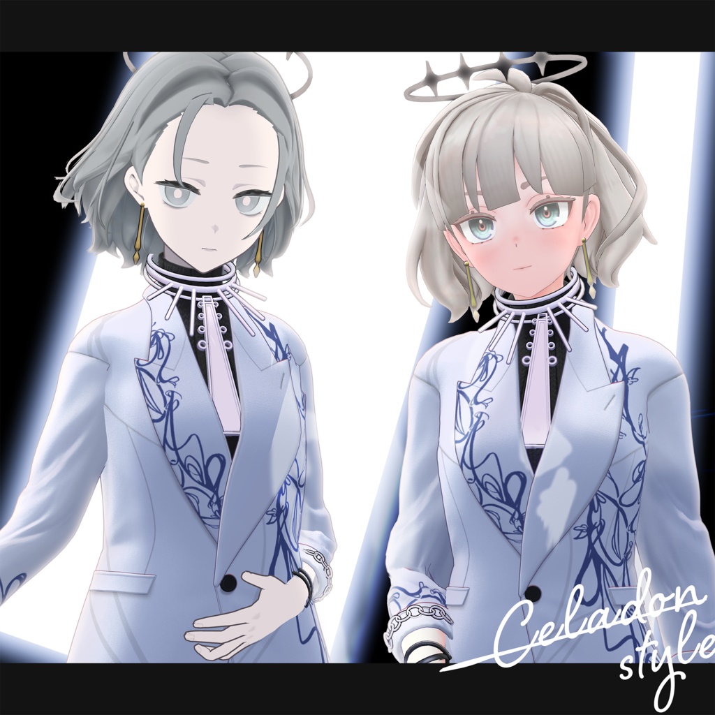 【3D衣装】龍青 -Ryusei Celadon style- <VRC対応>