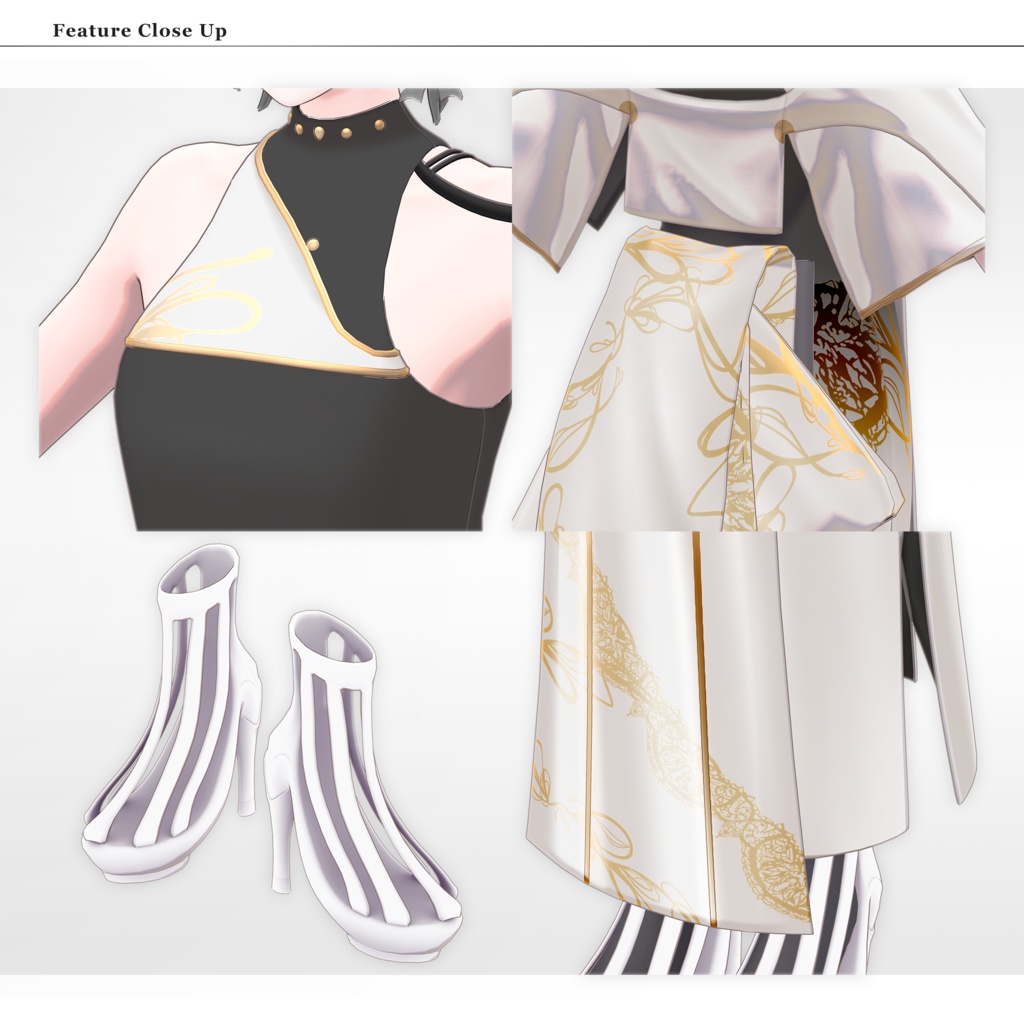 【3Dモデル】妃白(ひしろ) -Hishiro- <VRC対応>