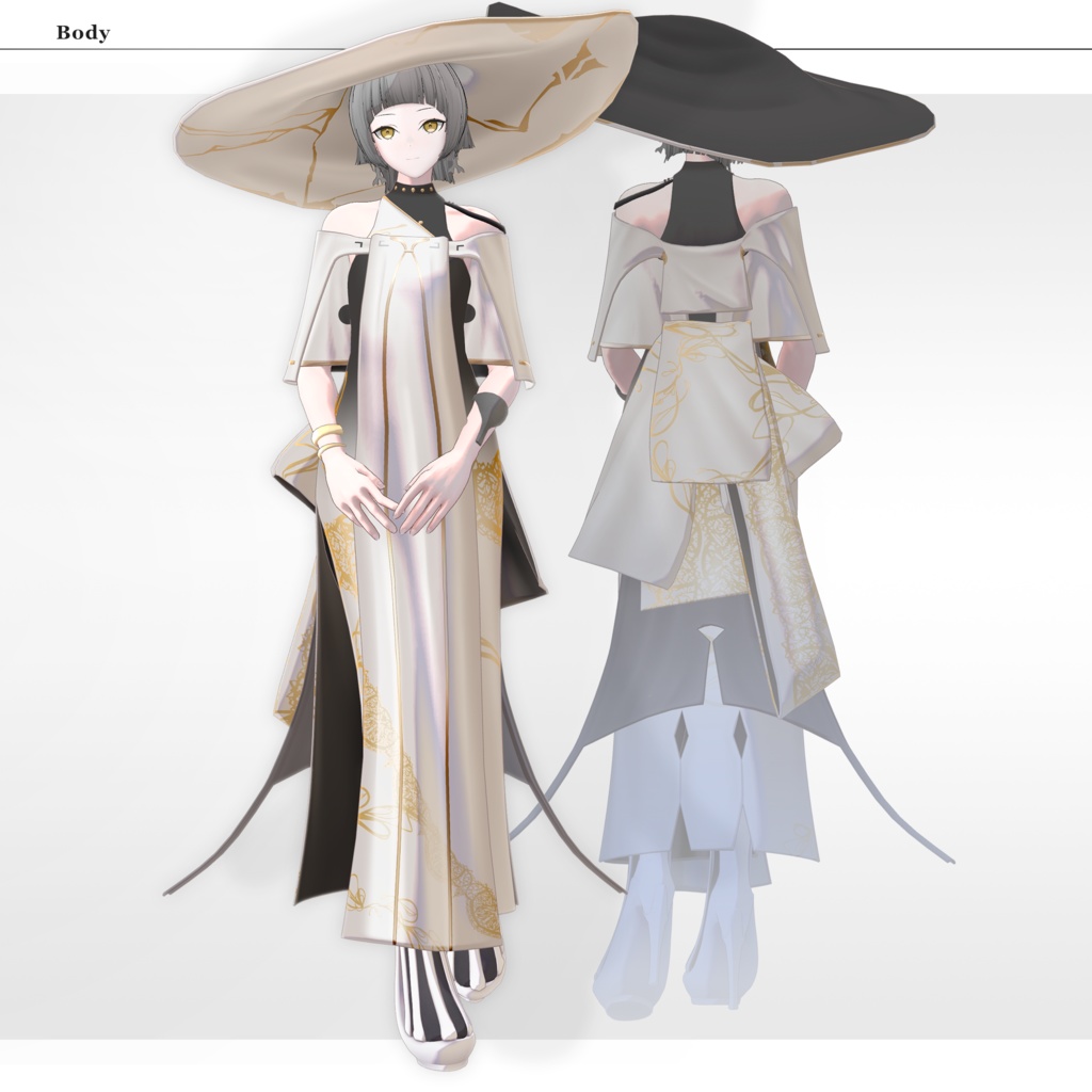【3Dモデル】妃白(ひしろ) -Hishiro- <VRC対応>