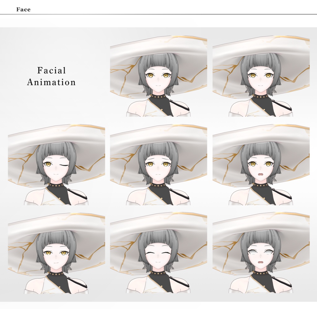 【3Dモデル】妃白(ひしろ) -Hishiro- <VRC対応>