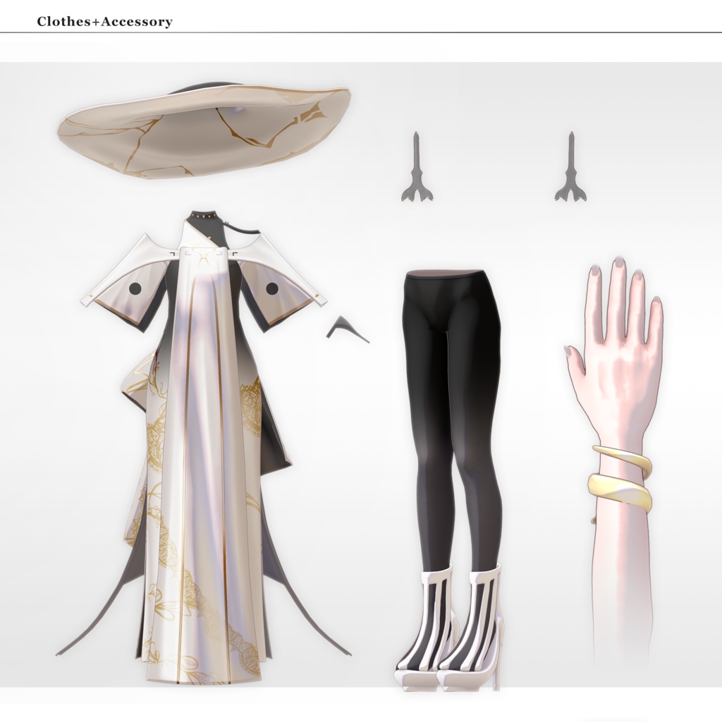 【3Dモデル】妃白(ひしろ) -Hishiro- <VRC対応>