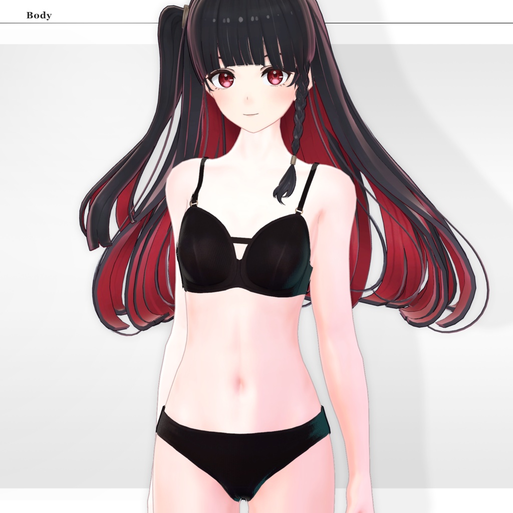 【3Dモデル】紅遠(くおん) -Kuon- <VRC対応>