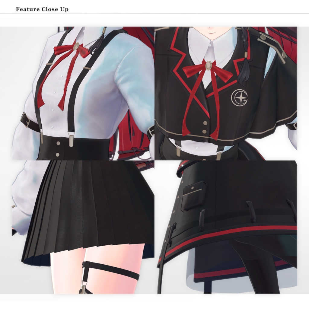 【3Dモデル】紅遠(くおん) -Kuon- <VRC対応>