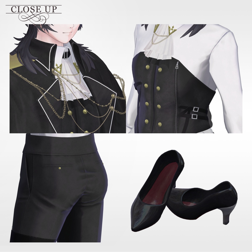 【3Dモデル】零韻(れいん) -Rein- <VRC対応>