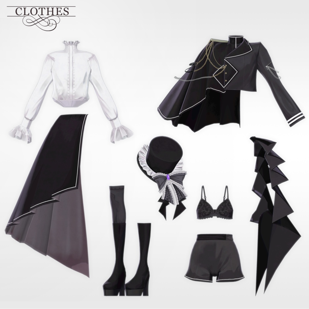 【3Dモデル】玲來(れいら) -Reira- <VRC対応>