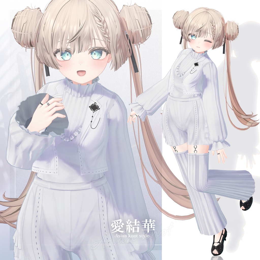 【3D衣装】愛結華 -Ayuka Asian knot style- <VRC対応>