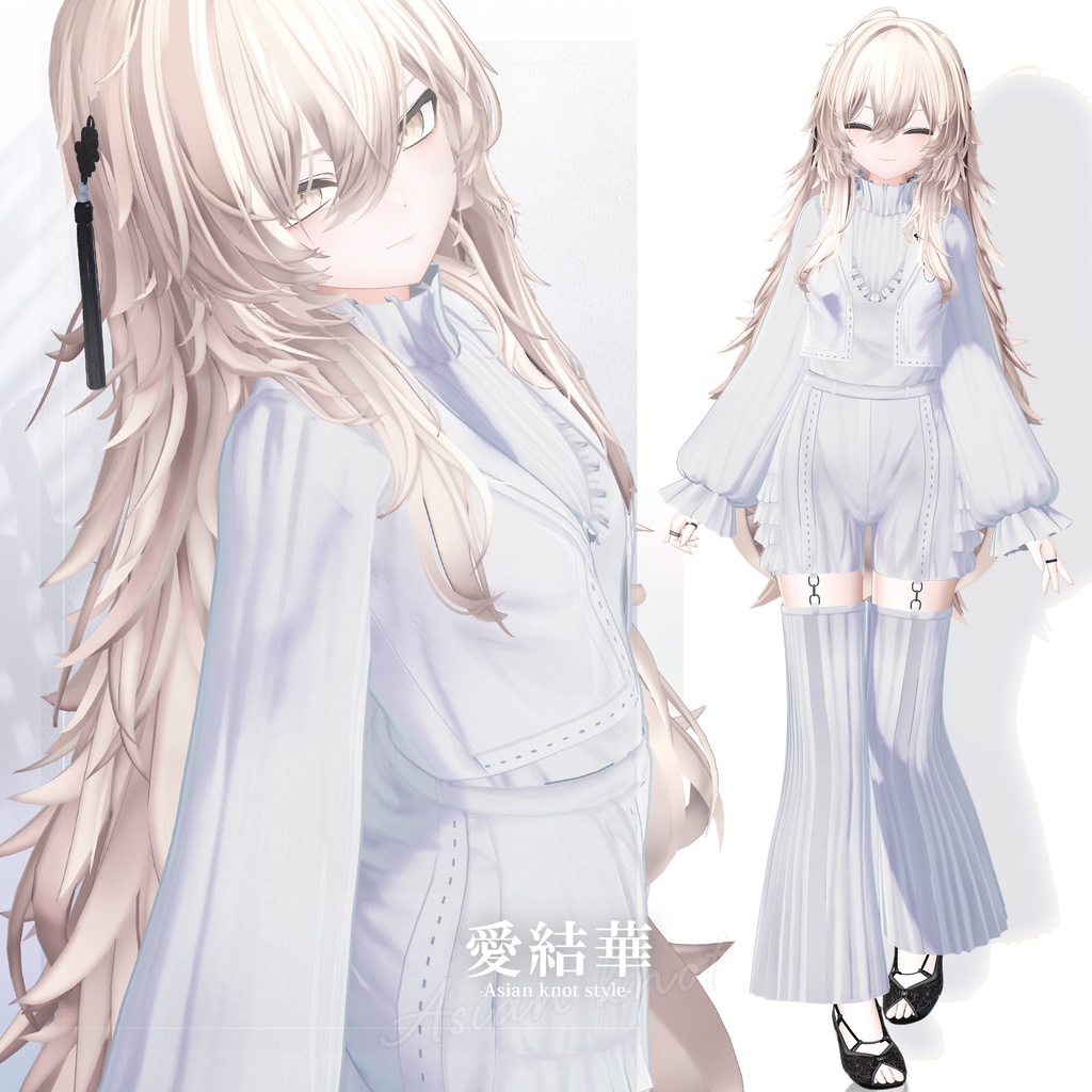 【3D衣装】愛結華 -Ayuka Asian knot style- <VRC対応>