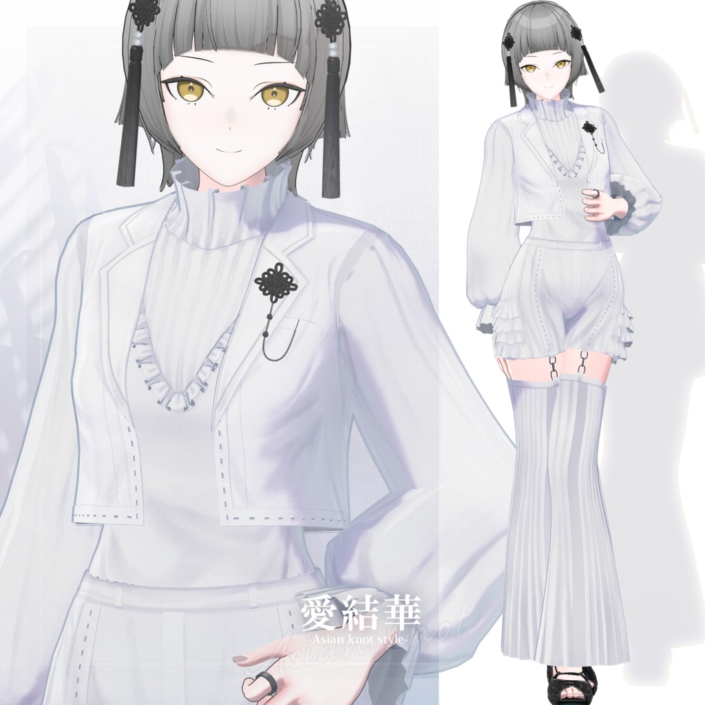【3D衣装】愛結華 -Ayuka Asian knot style- <VRC対応>