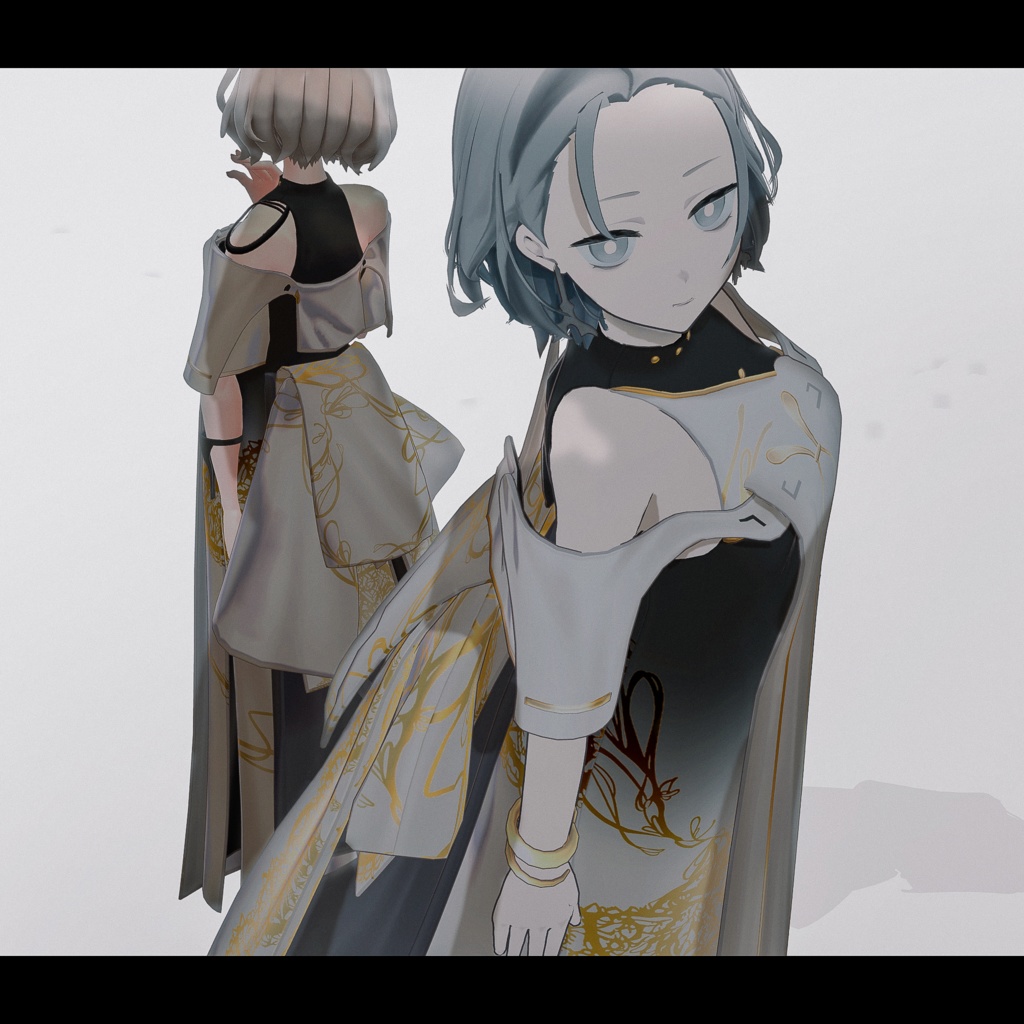 【3D衣装】妃白 -Hishiro Kintsugi style- <VRC対応>