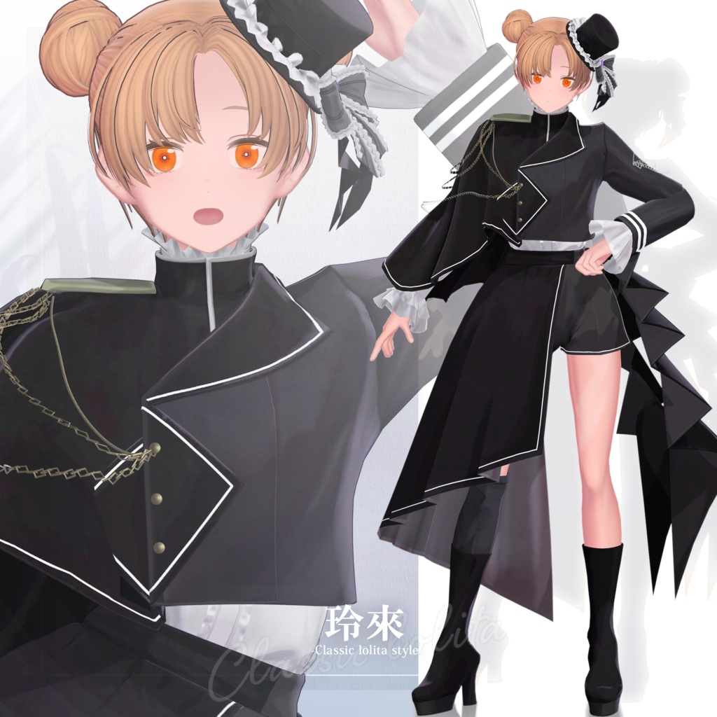 【3D衣装】玲來 -Reira Classic lolita style- <VRC対応>