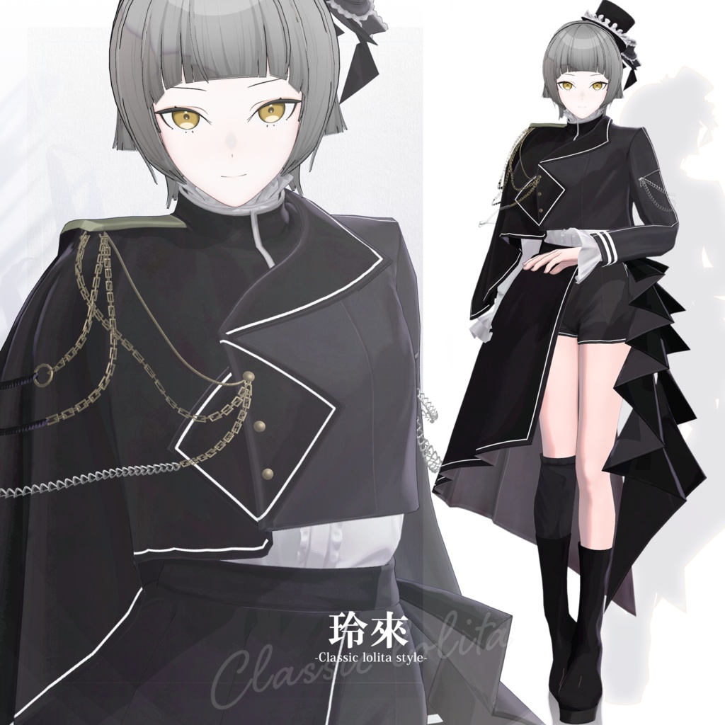 【3D衣装】玲來 -Reira Classic lolita style- <VRC対応>