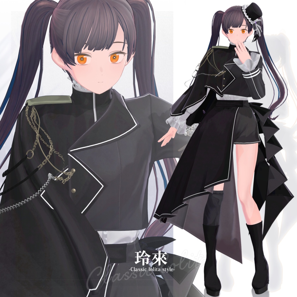 【3D衣装】玲來 -Reira Classic lolita style- <VRC対応>