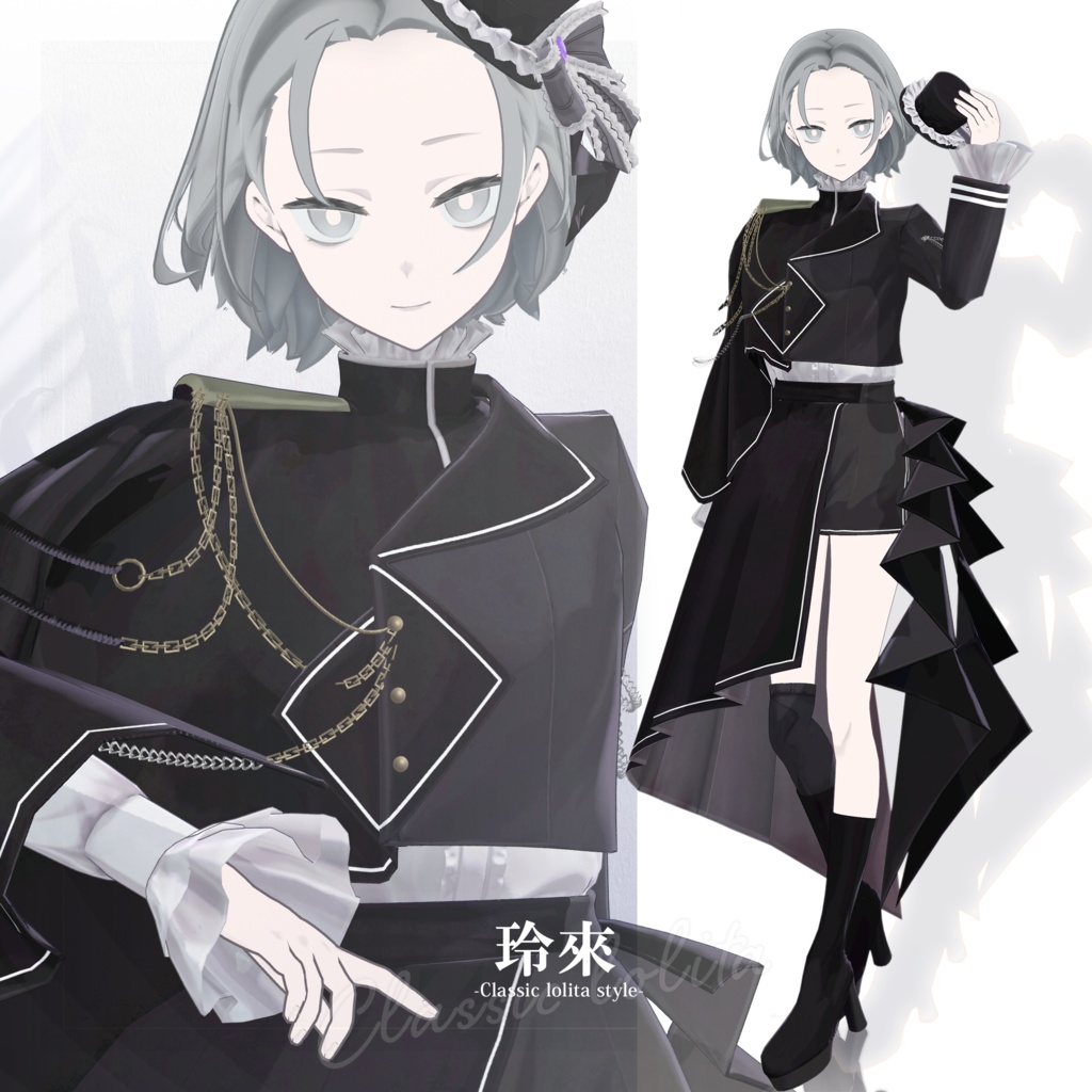 【3D衣装】玲來 -Reira Classic lolita style- <VRC対応>