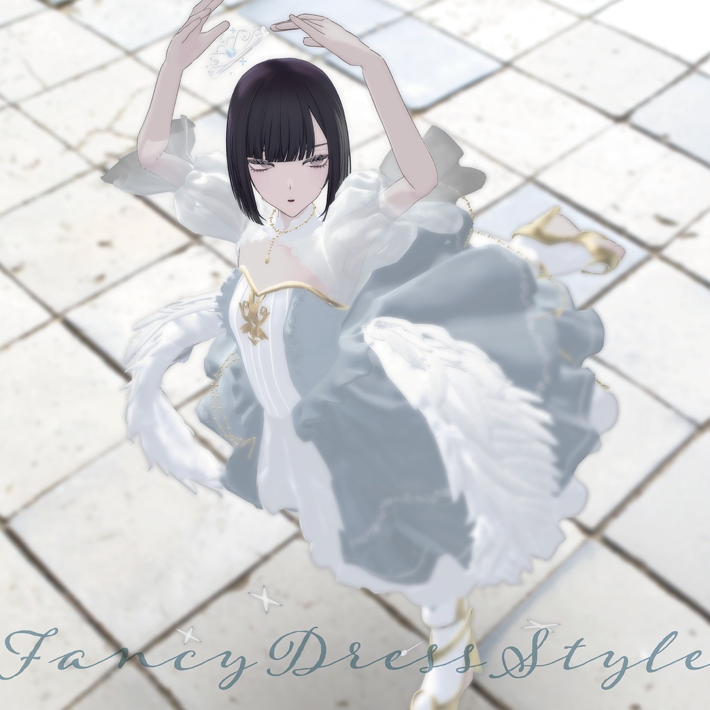 【3D衣装】Fancy Dress Style -frill dress-<VRC対応>