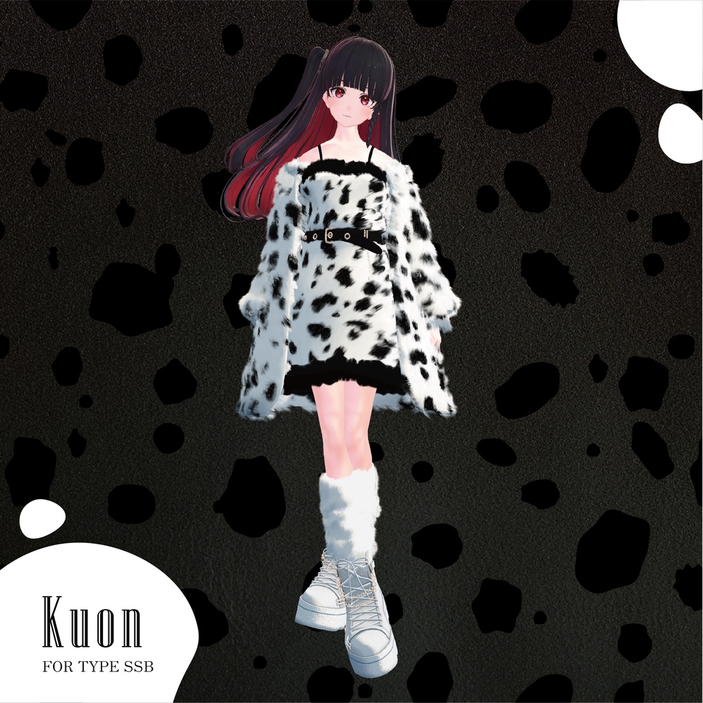 【3D 衣装】dalmatian_fur_set《Paranoia-Paradox コラボ》<VRC対応>