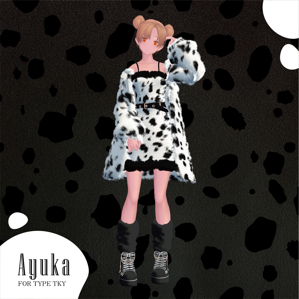 【3D 衣装】dalmatian_fur_set《Paranoia-Paradox コラボ》<VRC対応>