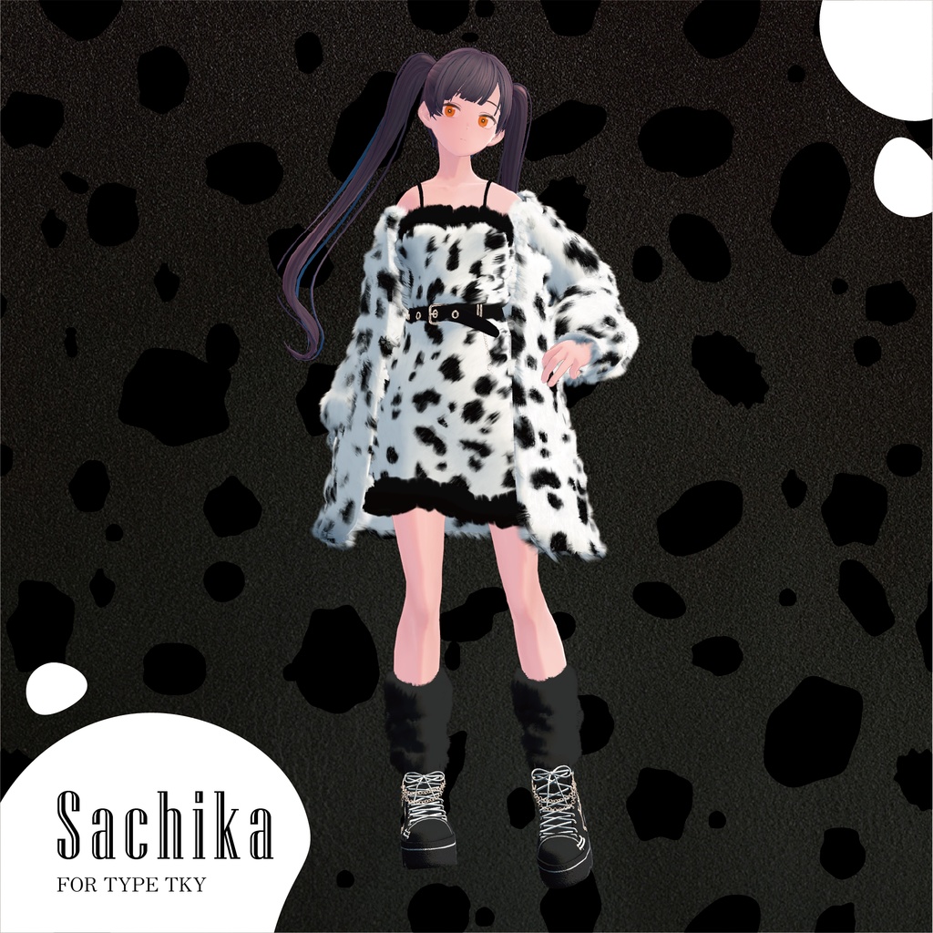 【3D 衣装】dalmatian_fur_set《Paranoia-Paradox コラボ》<VRC対応>