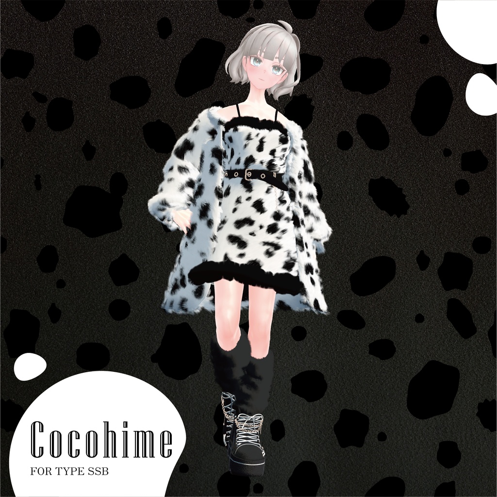 【3D 衣装】dalmatian_fur_set《Paranoia-Paradox コラボ》<VRC対応>