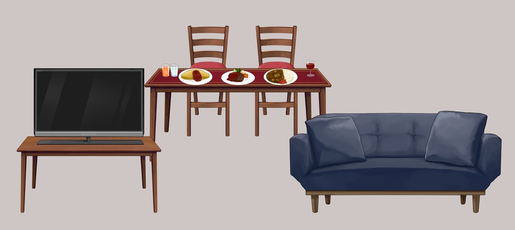 椅子 テーブル ソファー素材セット 紫蘇庵 Booth