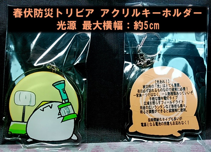 #ハルフシ防災トリビアアクキー　「光」