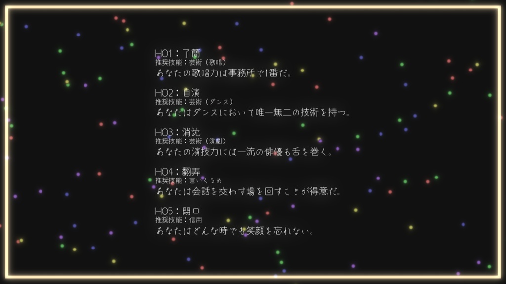 CoC6版シナリオ「ここから見える光景を」