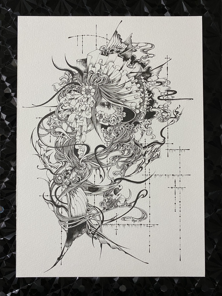 【原画】くちをつぐむ