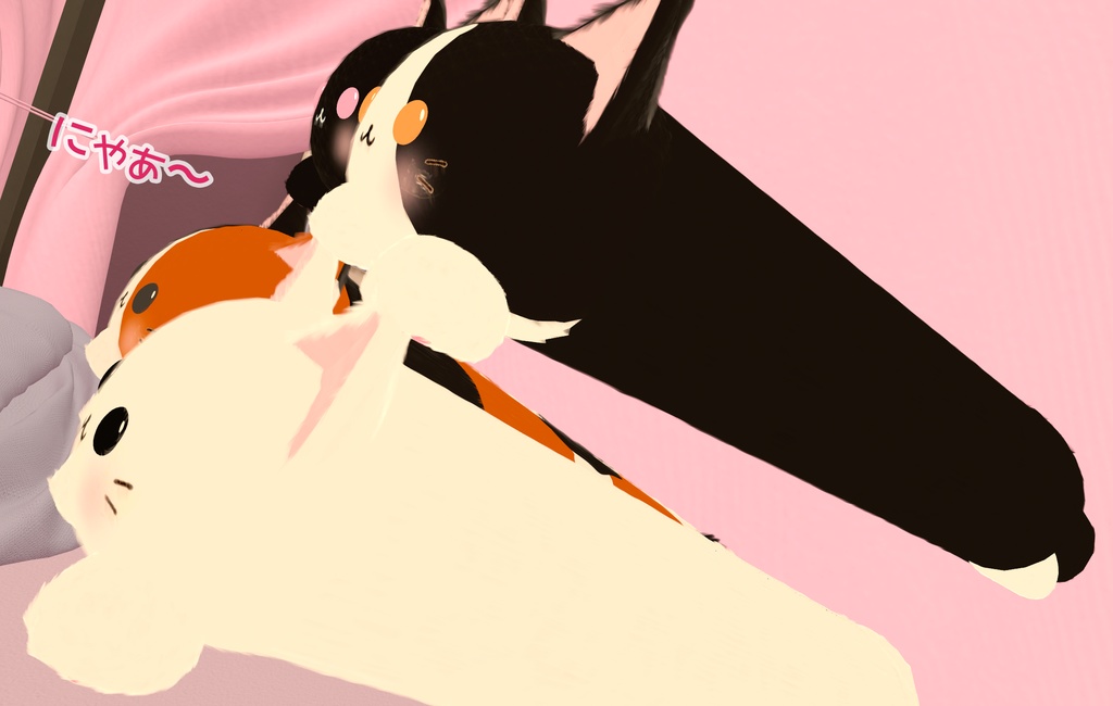 【無料】胴のながいねこのぬいぐるみ<4セット>