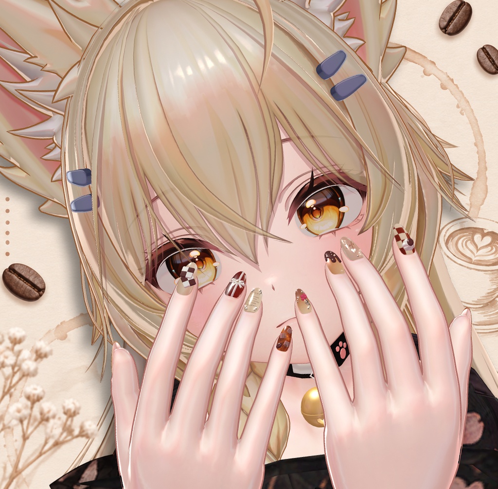 【販売開始SALE 50%OFF】Caramel Cafe ネイル【7アバター対応】