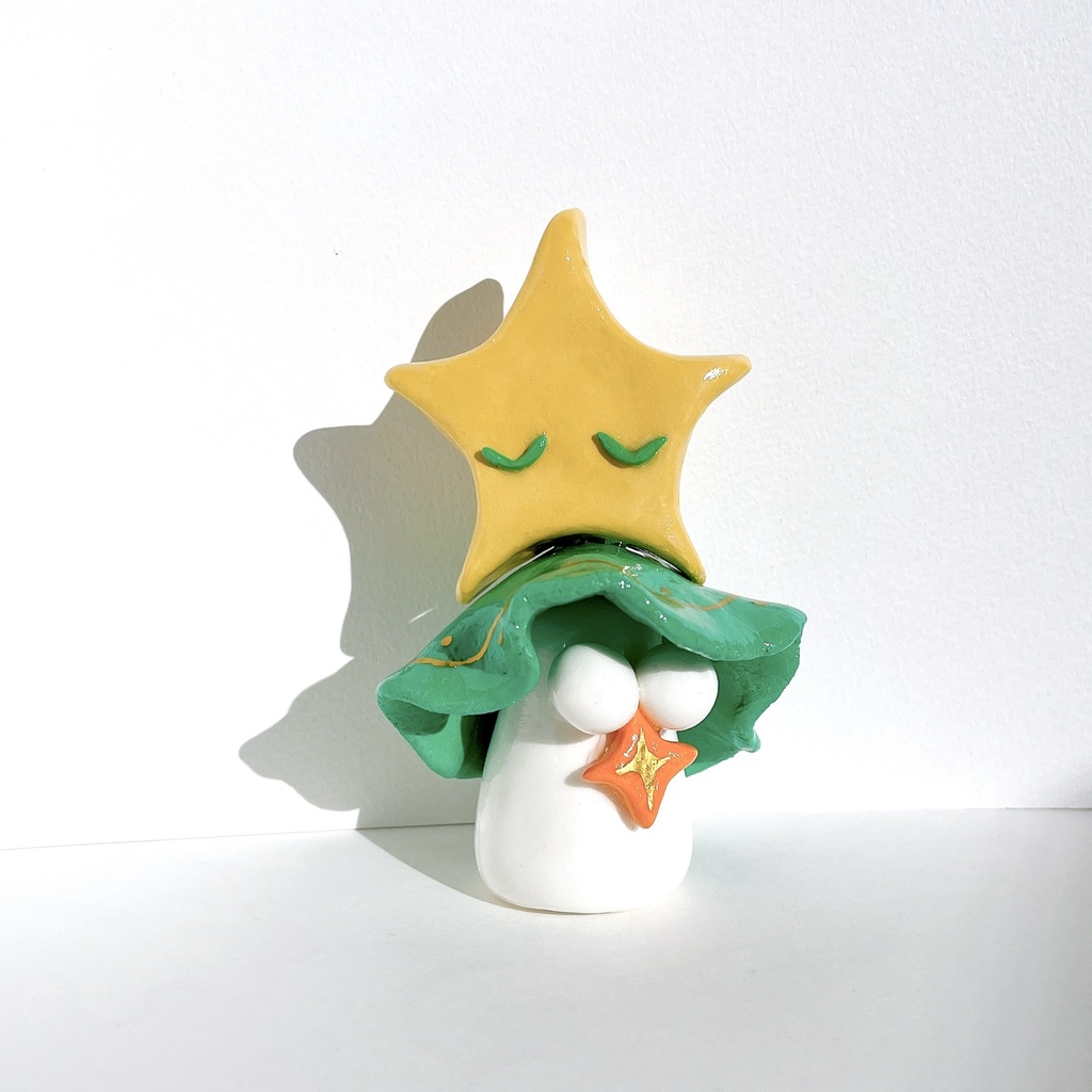 《粘土作品》星と月のクレイ