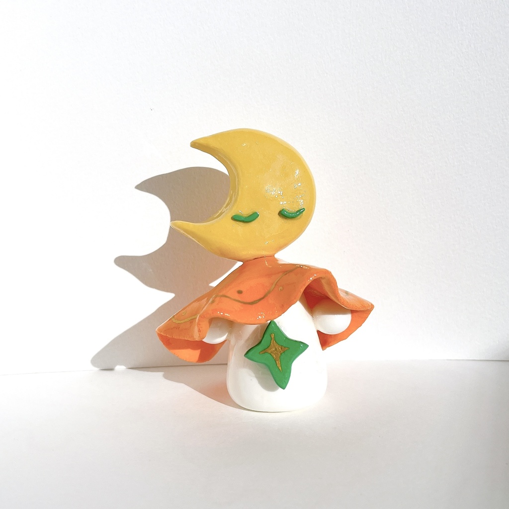 《粘土作品》星と月のクレイ