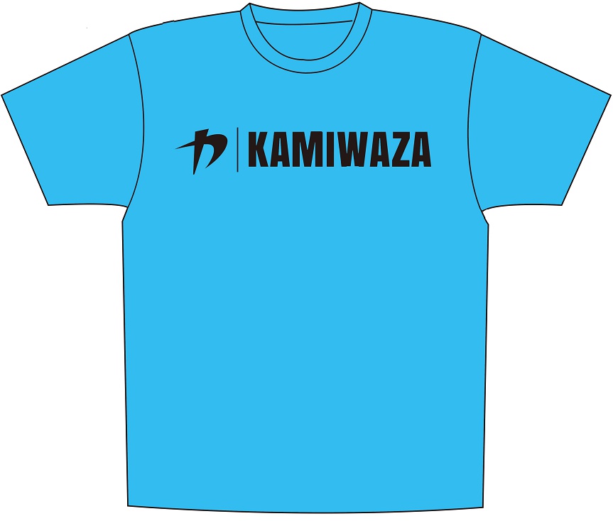 KAMIWAZA　Tシャツ　シーブルー