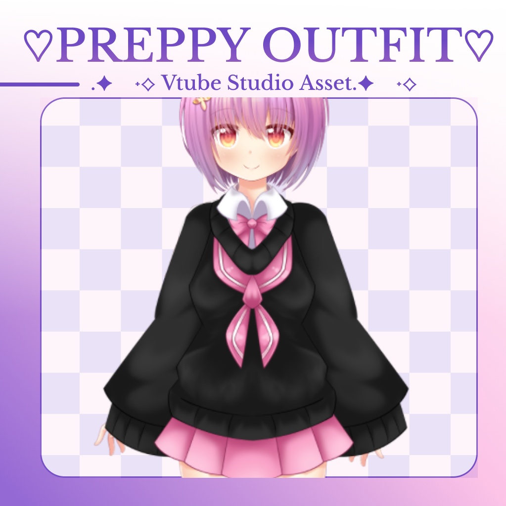 Preppy Outfit| Vtuber Asset | Vtube Studio