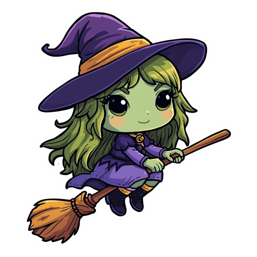 ポップでかわいいハロウィンクリップアート10点セット(PNG透過)