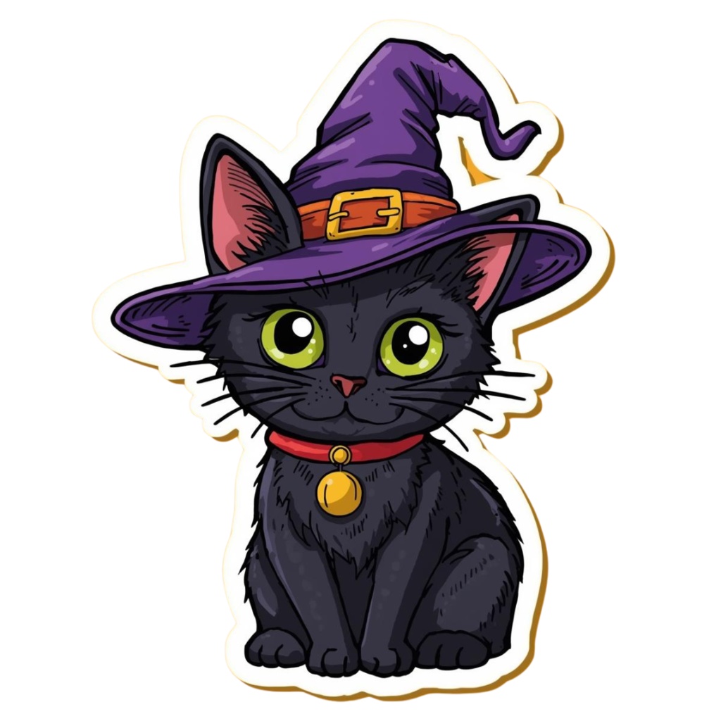 ポップでかわいいハロウィンクリップアート10点セット(PNG透過)