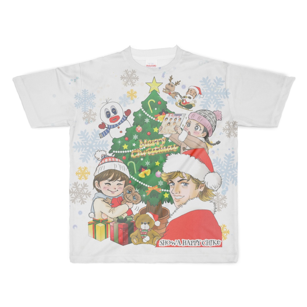 昭和はっぴーX'mas フルグラTシャツXL