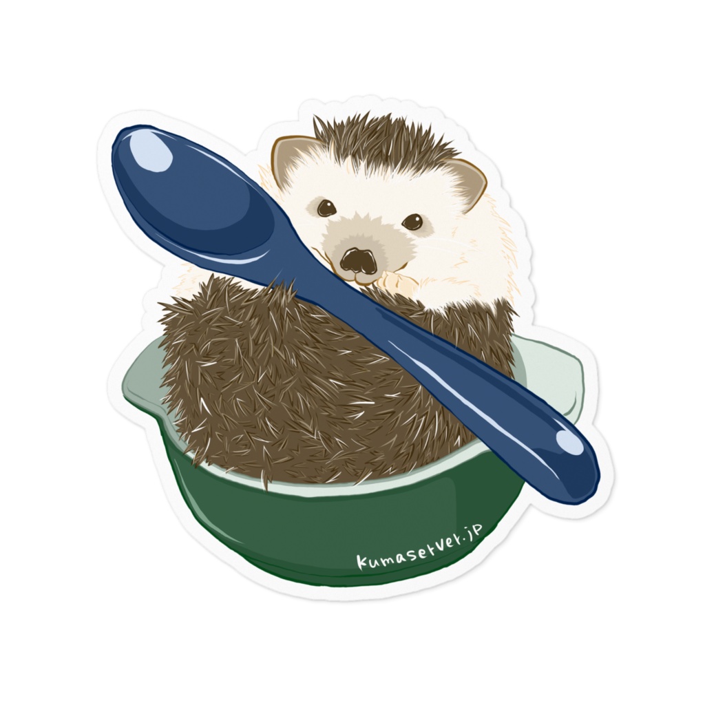 ごはんタイムwithハリネズミ　ステッカー