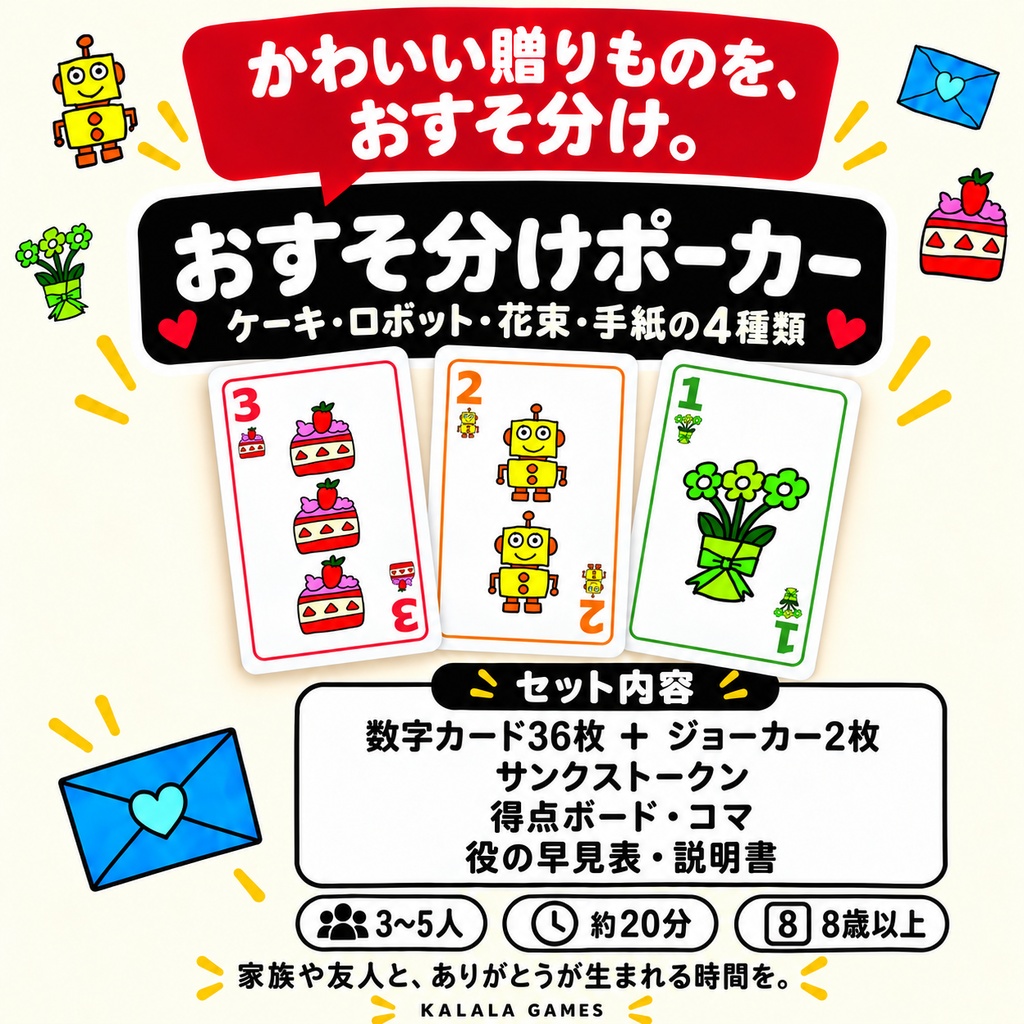 おすそ分けポーカー 〜隣の人を幸せに〜