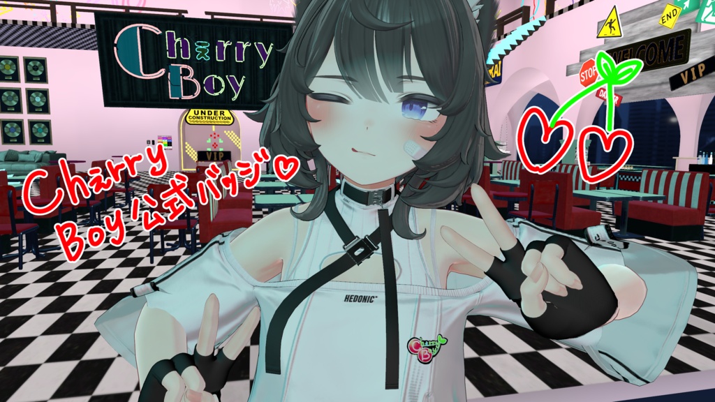 【無料】清楚系ギャル倶楽部ChぇrryBoy 公式ピンバッジ #清楚系白昼夢