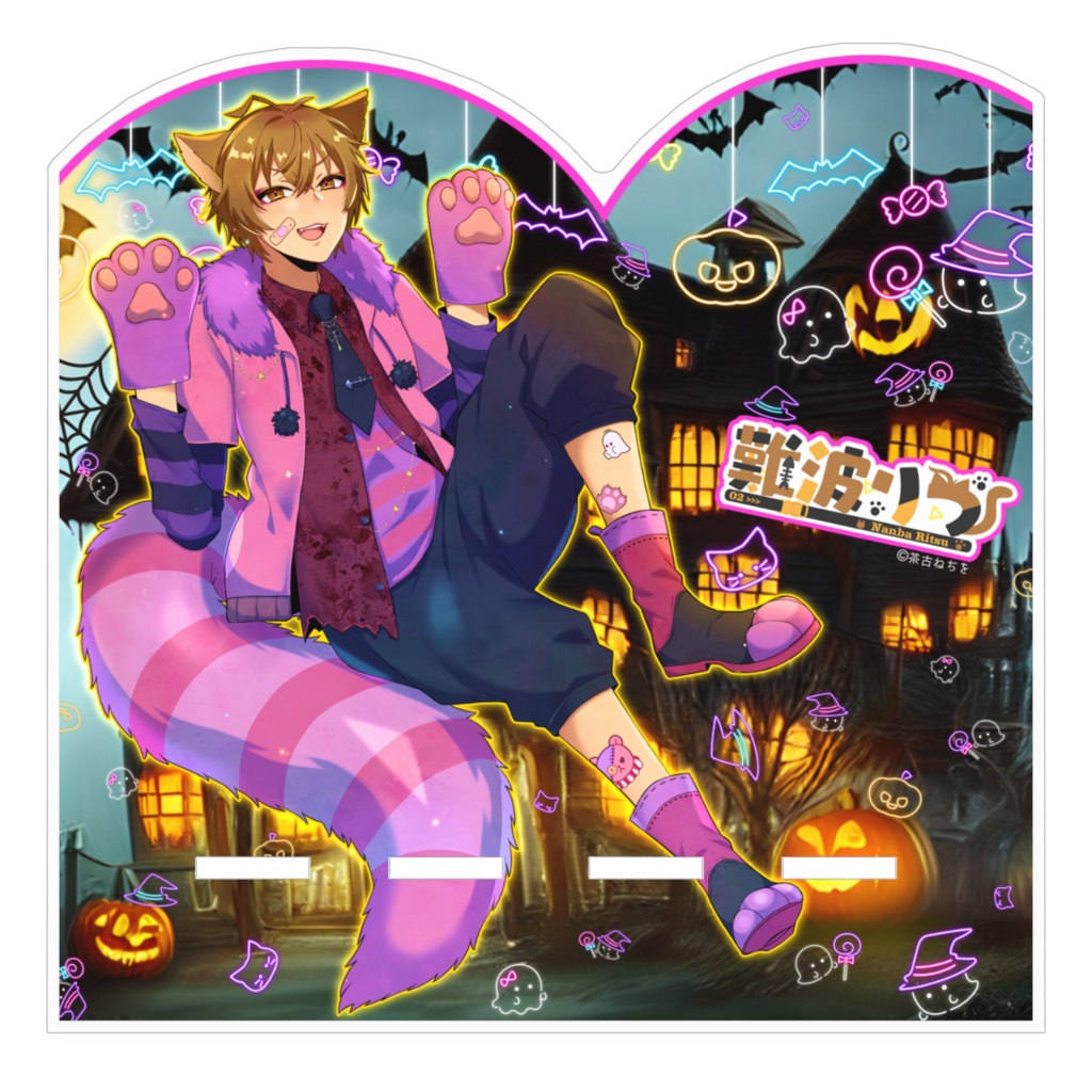 2022ハロウィンチェシャ猫🐾アクリルスマホスタンド